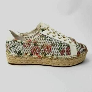 Vince Camuto Joellan Floral Oxford Sneakers Perforation Leather Women Size 8M